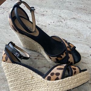 Charles David Animal print platform sandals